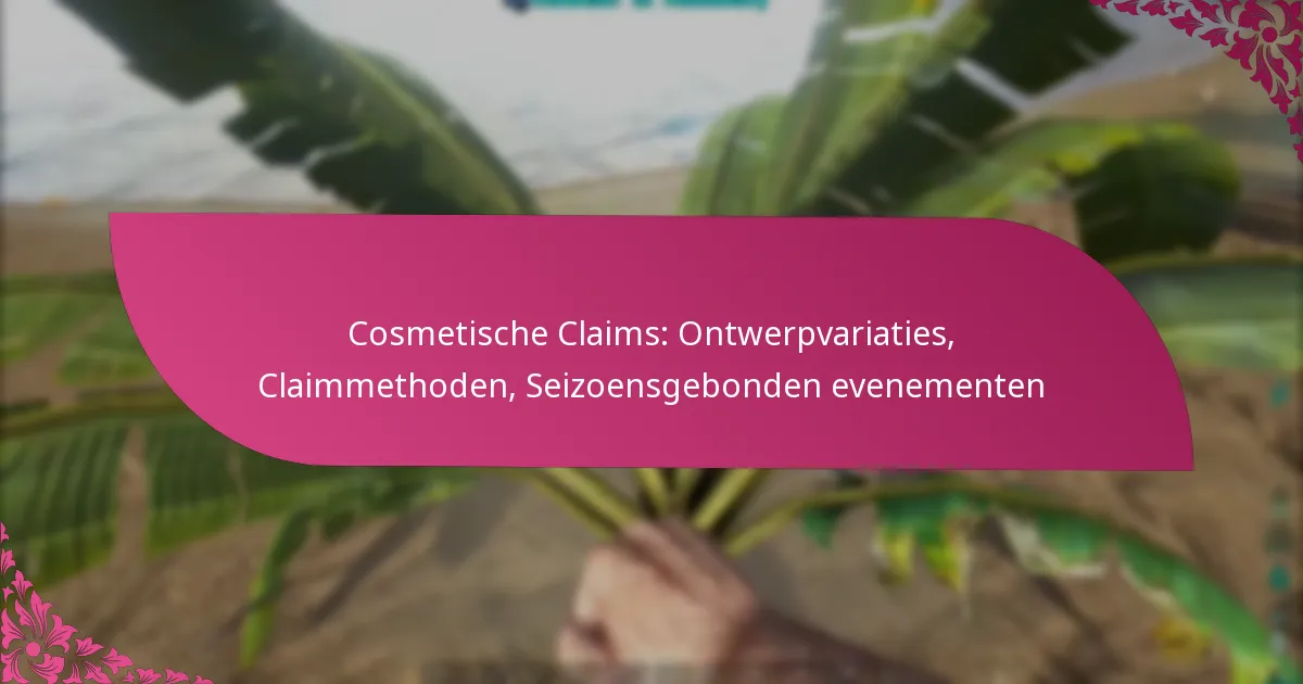 Cosmetische Claims: Ontwerpvariaties, Claimmethoden, Seizoensgebonden evenementen