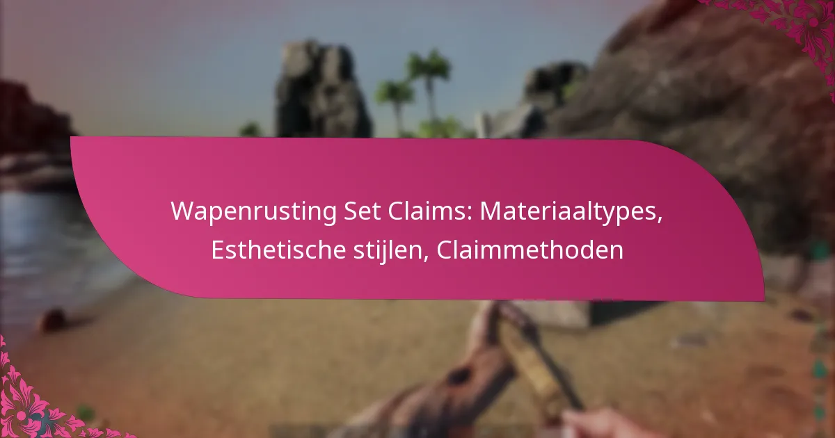 Wapenrusting Set Claims: Materiaaltypes, Esthetische stijlen, Claimmethoden